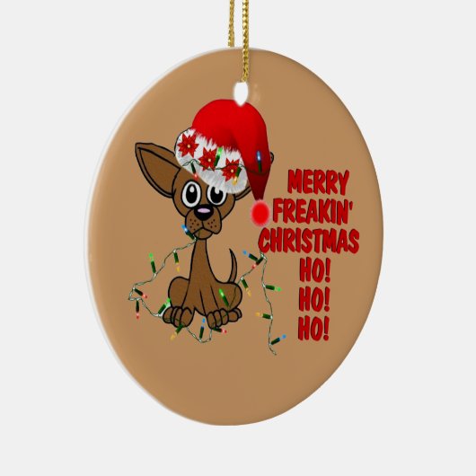 Merry Freakin' kerstbroer Keramisch Ornament (Rechts)