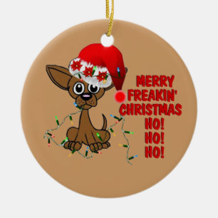 Merry Freakin' kerstbroer Keramisch Ornament