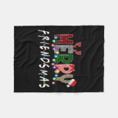 Merry Friendsmas Friends Kerstmis Matching Xmas G Fleece Deken (Voorkant (Horizontaal))