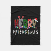 Merry Friendsmas Friends Kerstmis Matching Xmas G Fleece Deken (Voorkant)