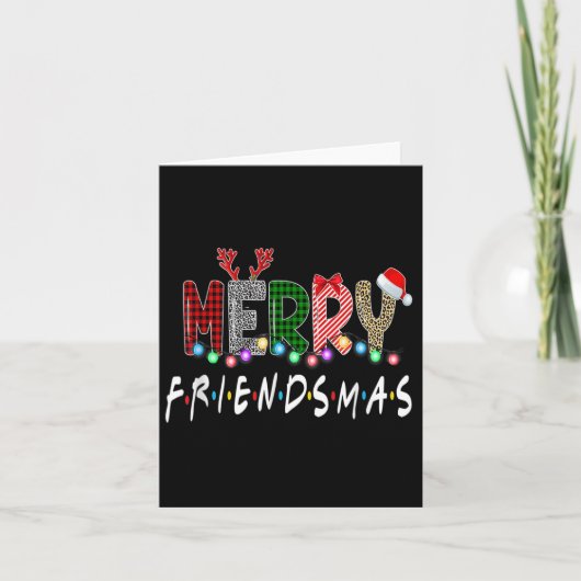 Merry Friendsmas Friends Kerstmis Matching Xmas G Kaart (Voorkant)
