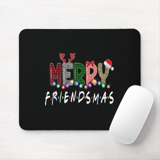 Merry Friendsmas Friends Kerstmis Matching Xmas G Muismat (Met muis)
