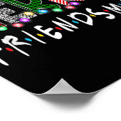 Merry Friendsmas Friends Kerstmis Matching Xmas G Poster (Hoek)