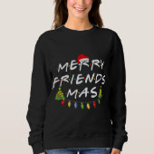 Merry Friendsmas kerstbomen Lights Santa Hat Trui (Voorkant)