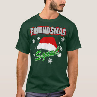 Merry Friendsmas Squad Friends Xmas PartySanta Pet T-shirt