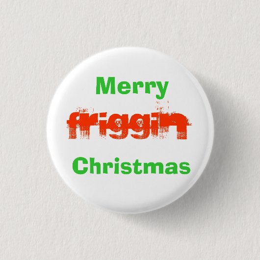Merry Friggin-kerstpop Ronde Button 3,2 Cm (Voorkant)