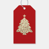 Merry from Holiday Gift Label Gold kerstrood Cadeaulabel (Achterkant)