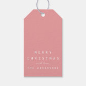 Merry from Holiday Gift Label Gold Minimal Roos Cadeaulabel (Voorkant)