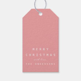 Merry from Holiday Gift Label Gold Minimal Roos Cadeaulabel
