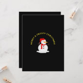 Merry & Frosty Christmas Kaart (Voorkant / Achterkant in situ)