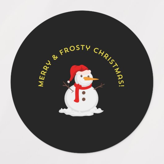 Merry & Frosty Christmas Labels (Design 1)