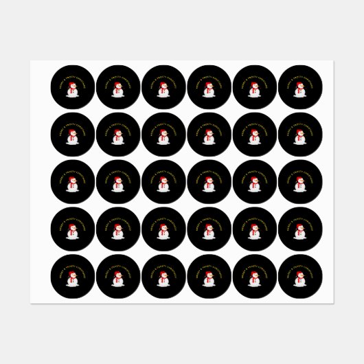 Merry & Frosty Christmas Labels (Vel)