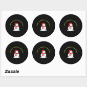 Merry & Frosty Christmas Ronde Sticker (Vel)