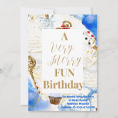 Merry Fun Birthday Invitation Kaart (Voorkant)