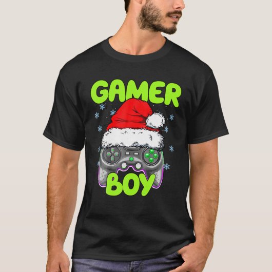 Merry Gamemus Xmas Gamer Boy Kerstmis Paja T-shirt (Voorkant)