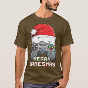 Merry Gamesmas Funny Christmas Gaming Video Gamer  T-shirt