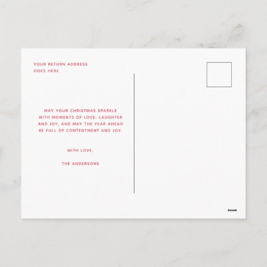 Merry Garland Holiday 4 Foto Collage Briefkaart (Achterkant)