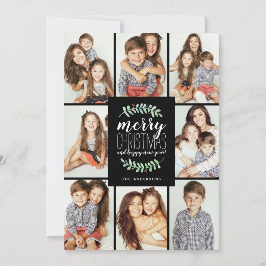 Merry Garland Holiday 8-Foto Collage Kerstmis (Voorkant)