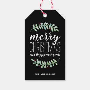 Merry Garland Holiday Gift Label Cadeaulabel