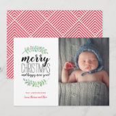 Merry Garland Holiday - kerstfoto Feestdagenkaart (Voorkant / Achterkant)