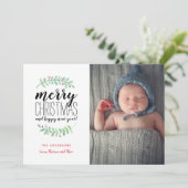 Merry Garland Holiday - kerstfoto Feestdagenkaart (Staand voorkant)