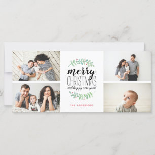 Merry Garland Holiday Kerstmis 4-Foto Collage