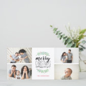 Merry Garland Holiday Kerstmis 4-Foto Collage (Staand voorkant)