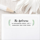 Merry Garland Holiday Return Address Etiket (Insitu)