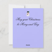 Merry & Gay Snowman-kerstkaart Feestdagenkaart (Achterkant)