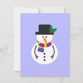 Merry & Gay Snowman-kerstkaart Feestdagenkaart (Voorkant)
