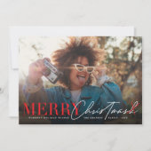 Merry Geen Masker Klassiek Script Moderne Grappige Feestdagenkaart (Voorkant)