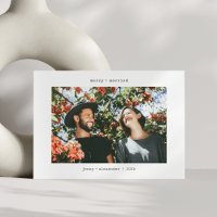 Merry gehuwd met twee foto's met minimalistische s