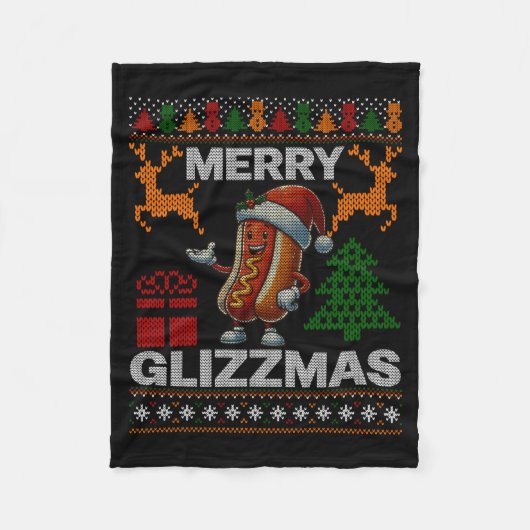 Merry Glizzmas -christmas Glizy Matching Family Ug Fleece Deken (Voorkant)