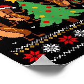 Merry Glizzmas Funny Merry Christmas Hotdogs Xmas  Poster (Hoek)