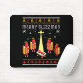 Merry Glizzmas Hot Dog Funny Ugly Christmas Sweate Muismat (Met muis)