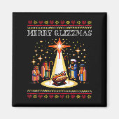Merry Glizzmas Tacky Funny Merry Christmas Hot Dog Magneet (Voorkant)