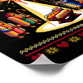 Merry Glizzmas Tacky Funny Merry Christmas Hot Dog Poster (Hoek)