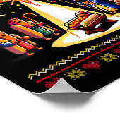 Merry Glizzmas Tacky Funny Merry Christmas Hot Dog Poster (Hoek)