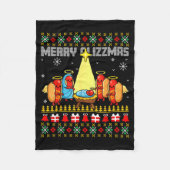 Merry Glizzmas Ugly Christmas Sweaters Hot Dogs Xm Fleece Deken (Voorkant)