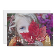 Merry Glow Holiday-fotokaart