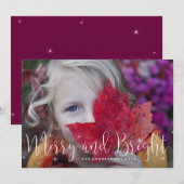 Merry Glow Holiday-fotokaart Feestdagenkaart (Voorkant / Achterkant)