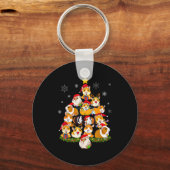 Merry Gmas 2024 Funny Christmas Tree Xmas Light Gu Sleutelhanger (Voorkant)