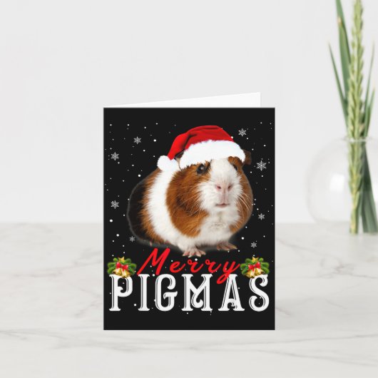 Merry Gmas Face Mask Funny Guinea G Christmas Sant Kaart (Voorkant)
