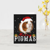 Merry Gmas Face Mask Funny Guinea G Christmas Sant Kaart (Gele Bloem)