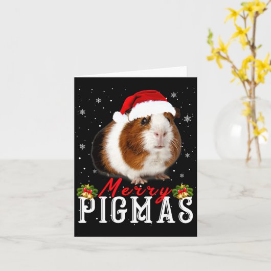 Merry Gmas Face Mask Funny Guinea G Christmas Sant Kaart (Gele Bloem)
