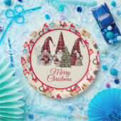 Merry Gnome kerst Papieren Bordje (Feest)