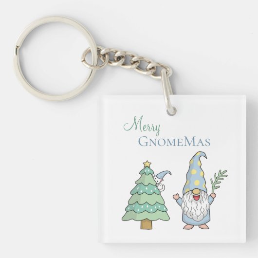 Merry GnomeMas Holiday Cute kerstboom Sleutelhanger (voorkant)