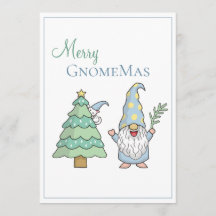 Merry GnomeMas kerstboomgaard Gnome Holiday Card