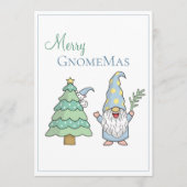 Merry GnomeMas kerstboomgaard Gnome Holiday Card (Voorkant)