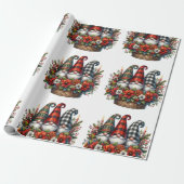 Merry Gnomes en Plaid Decor Cadeaupapier (Uitgerold)